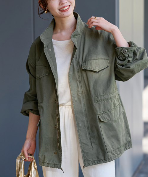 リップストップミリタリーブルゾン（ミリタリージャケット