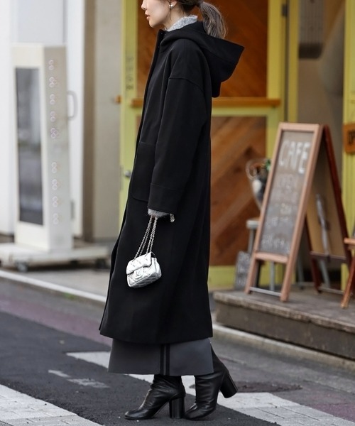 フーデッドロングコート（その他アウター）｜Bonjour Sagan