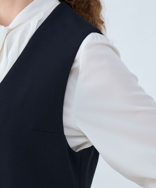 セール】ジョーゼットジャージー Vネックオールインワン（つなぎ