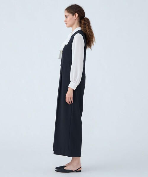 セール】ジョーゼットジャージー Vネックオールインワン（つなぎ