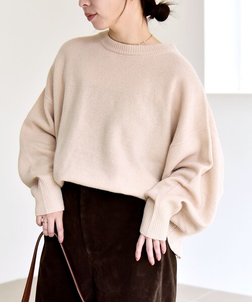 quaranciel:〈手洗い可能〉AQUA カシミヤ ミックス ドルマン ニット