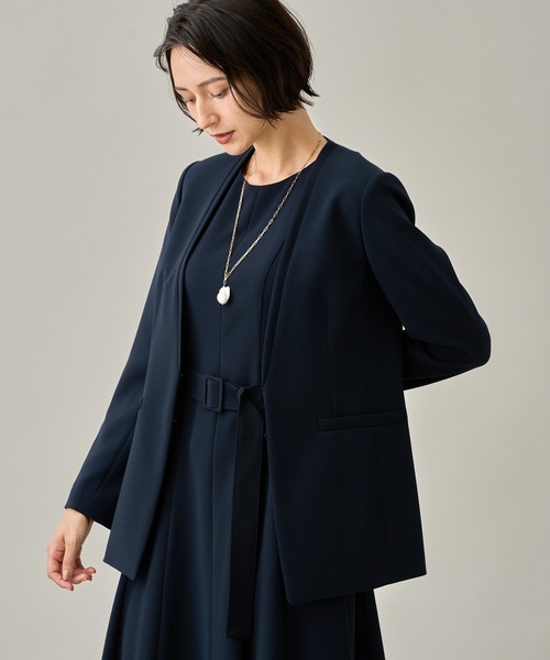 ANAYI（アナイ）の「ストレッチクロスノーカラー ジャケット（ノー