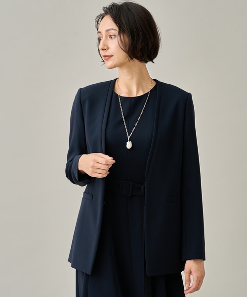 ANAYI（アナイ）の「ストレッチクロスノーカラー ジャケット（ノー