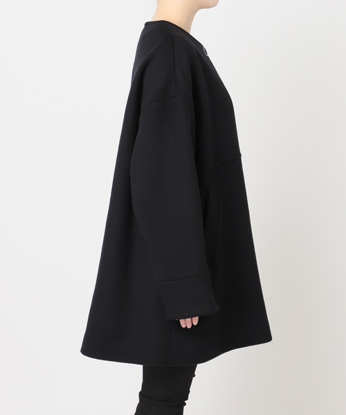 追加2》スーパー140ビーバーノーカラーミドルコート（ノーカラーコート