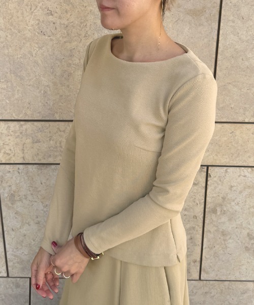 美バストライン裏起毛カットソー（Tシャツ/カットソー）｜JENNE