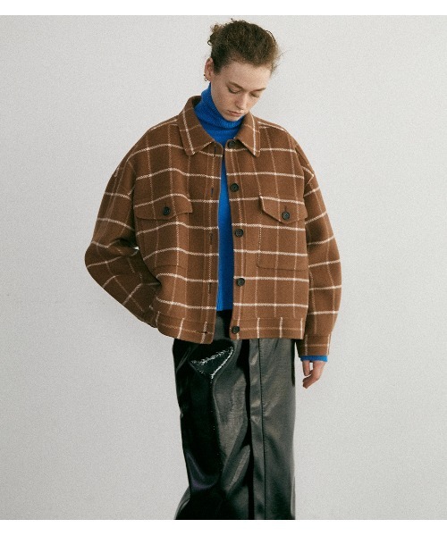 LE CIEL BLEU（ルシェルブルー）の「Check Shirt Jacket（テーラード