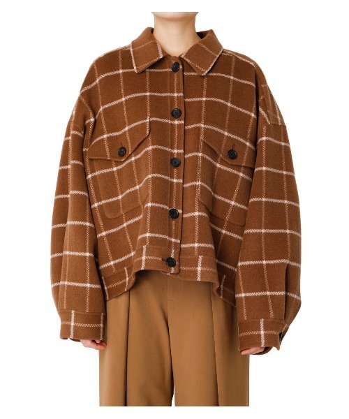 LE CIEL BLEU（ルシェルブルー）の「Check Shirt Jacket（テーラード