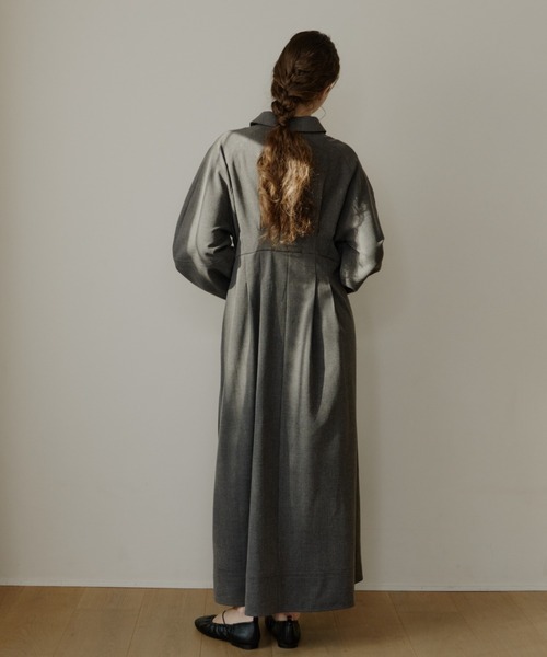 waist tack cocoon onepiece/ウエストタックコクーンワンピース