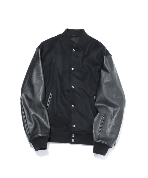 SOPHNET.（ソフネット）の「LEATHER SLEEVE VARSITY JACKET
