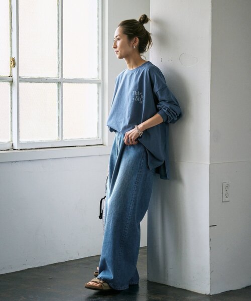FRAMeWORK（フレームワーク）の「WIDE DENIM（デニムパンツ）」 - WEAR