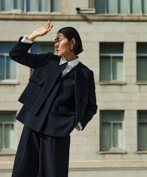 TOMORROWLAND｜トゥモローランドのノーカラージャケット（ツイード