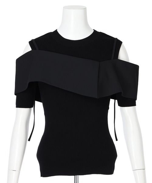 Mystrada（マイストラーダ）の「5分袖ビックカラーニット（ニット