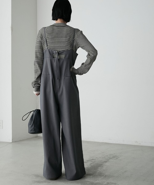 forksy.】コルセットライクバックベルトキャミサロペット forksy