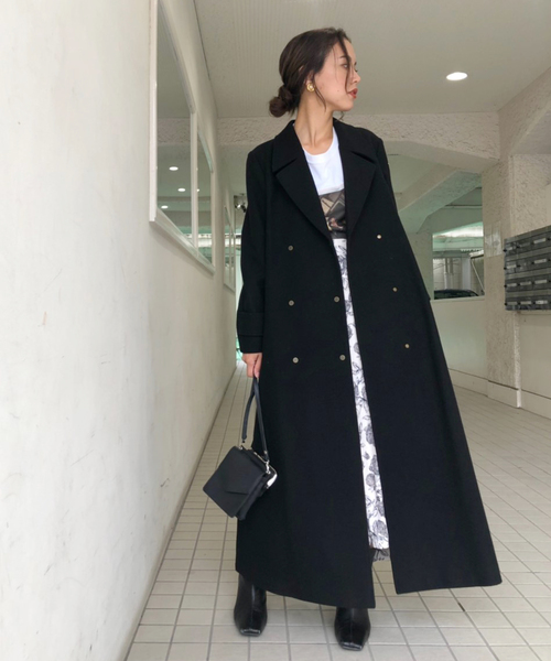 Ameri（アメリ）の「BELT FLARE LONG COAT（チェスターコート）」 - WEAR