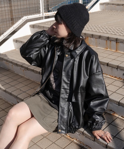 kutir（クティール）の「フェイクレザーブルゾン（ブルゾン）」 - WEAR