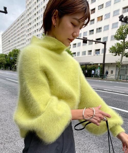 Ameri（アメリ）の「POPPING COLOR ANGORA KNIT（ニット/セーター