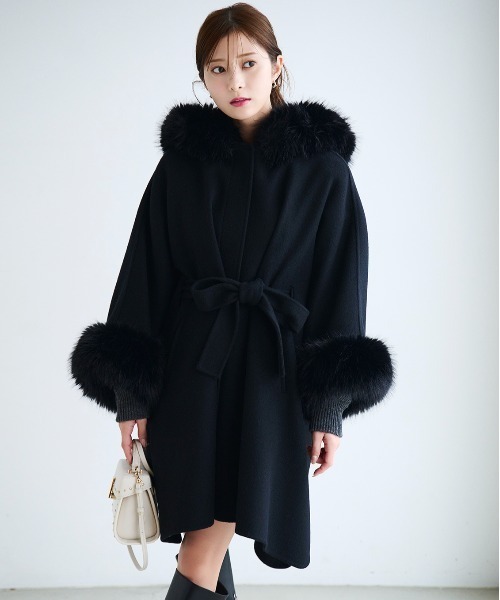 CELFORD（セルフォード）の「ファーポンチョコート（ポンチョ）」 - WEAR