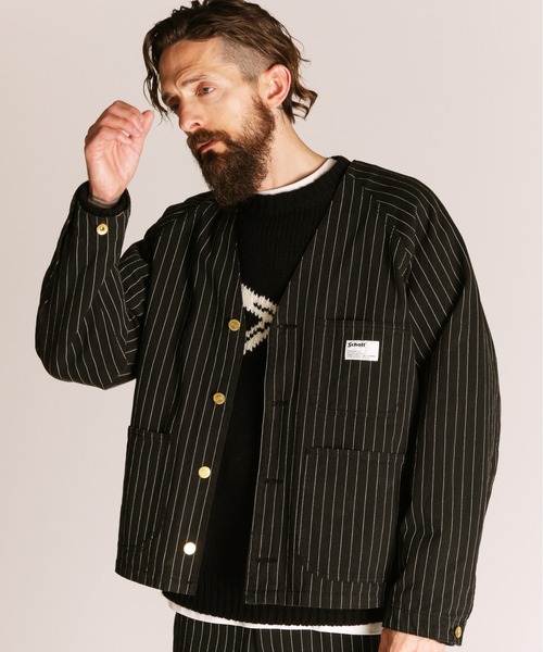 セール】Schott/ショット/STRIPE ENGINEER JACKET/ストライプ