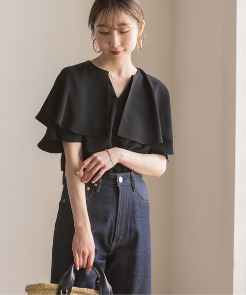 Noble（ノーブル）の「○《追加》ケープフリルブラウス 2（シャツ