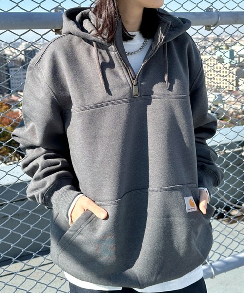 セール】Carhartt(カーハート)/ハーフジップ フーディー スウェット