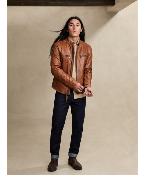 Banana Republic（バナナリパブリック）の「レザー バイカージャケット