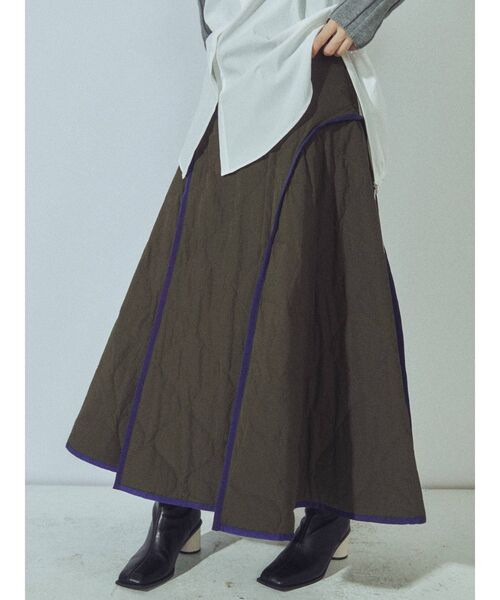 UN3D.（アンスリード）の「キルティングボリュームスカート（スカート