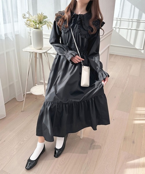 apres jour（アプレジュール）の「フリル襟ワンピース【ZOZOTOWN限定