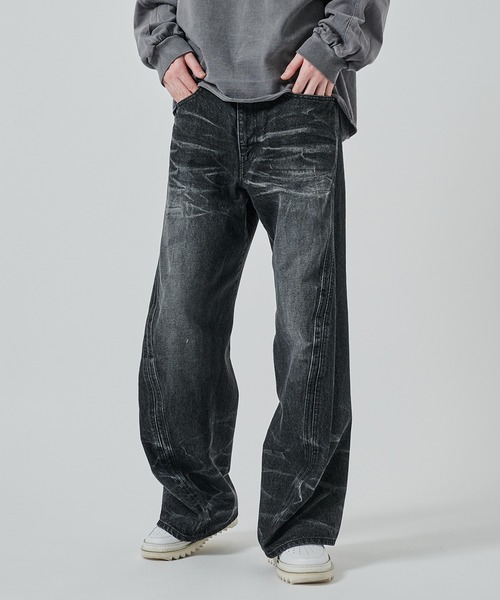 NVRFRGT（ネヴァーフォーゲット）の「別注 3D TWISTED WIDE LEG JEANS