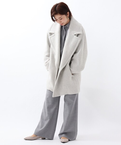 UNTITLED（アンタイトル）の「◇「L」ヘリンボーン柄ダブルブレスト