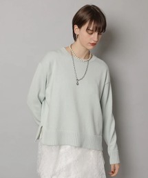 裾レースハイゲージニット（ニット/セーター）｜CADUNE（カデュネ）の