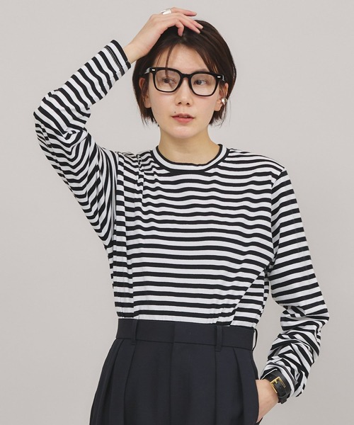 Curensology(カレンソロジー)/＜&RC＞ボーダーロングスリーブプル