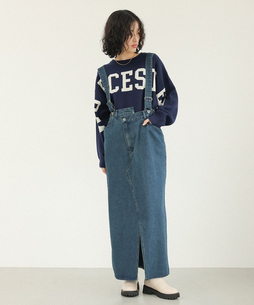 LEPSIM（レプシィム）の「マルチリメイクデニムジャンパースカート