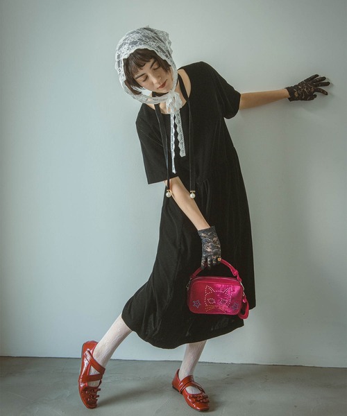 セール】ベルベットワンピース（ワンピース）｜Three Four Time