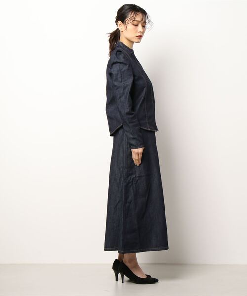 Ameri（アメリ）の「POWER SHOULDER DENIM SET UP（ワンピース）」 - WEAR