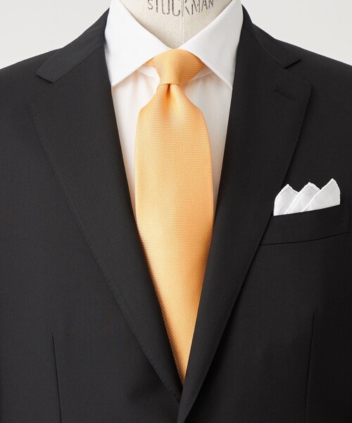 GLR シルク セミ フォーマル 8.0cm ソリッド ネクタイ（ネクタイ