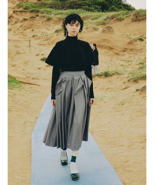 UN3D.（アンスリード）の「ケープライクニットトップ（ニット/セーター