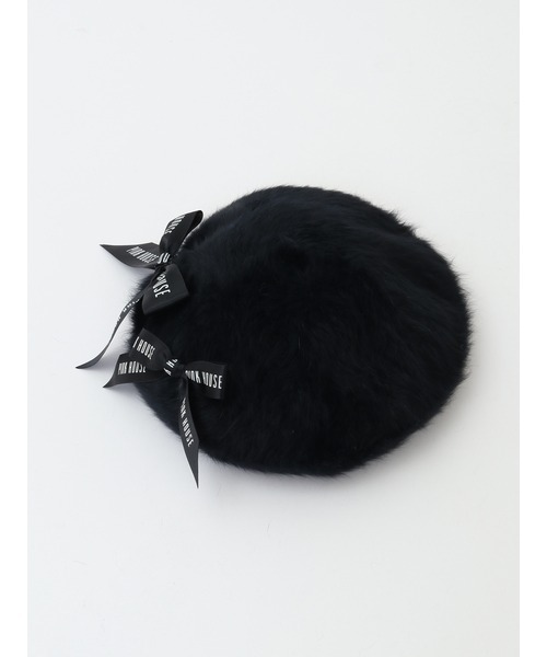 PINK HOUSE（ピンクハウス）の「ロゴリボンブローチ付きベレー