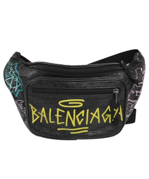 ブランド古着】グラフィックプリントレザーウエストバッグ（ボディ