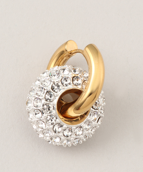 TIMELESS PEARLY/タイムレスパーリー】Crystal and pearl：ピアス（両