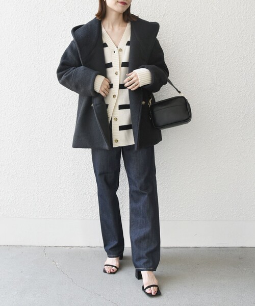 セール】SHIPS any: ナッピング フード ショート コート（その他