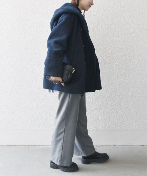 セール】SHIPS any: ナッピング フード ショート コート（その他