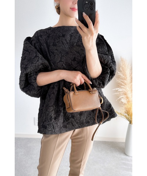 ZOZO限定】フラワージャガードブラウス（シャツ/ブラウス