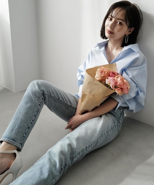 Slim straight denim/スリムストレートデニム（デニムパンツ）｜anuans