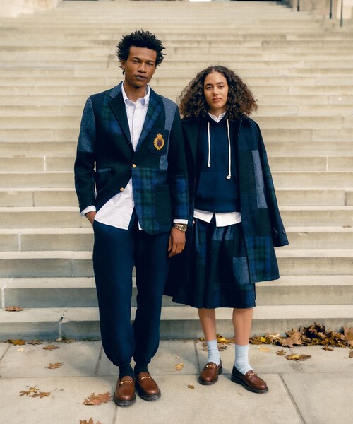 別注】ACADEMY by Blackstock & Weber / Bal Collar Coat Harris Tweed