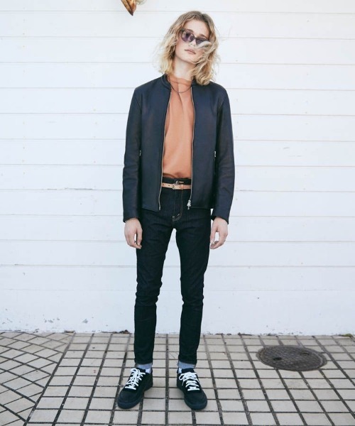 LIDNM（リドム）の「LAMB LEATHER SINGLE RIDERS（ライダース