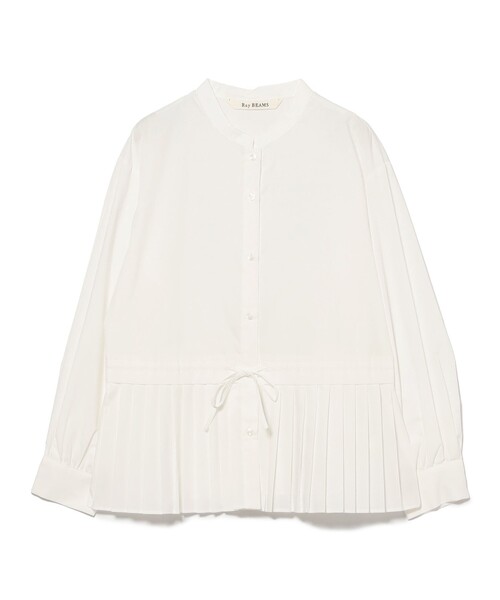 プリーツ キリカエ バンドカラー シャツ（シャツ/ブラウス）｜Ray