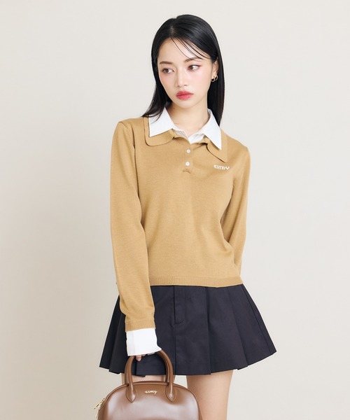 EIMY ISTOIRE（エイミーイストワール）の「ダブルカラーデザインニット