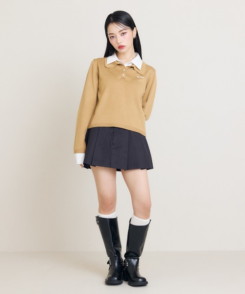 ダブルカラーデザインニット（ニット/セーター）｜EIMY ISTOIRE