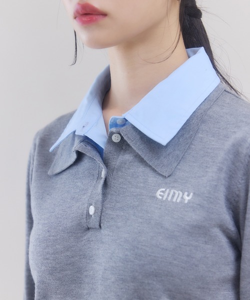 ダブルカラーデザインニット（ニット/セーター）｜EIMY ISTOIRE