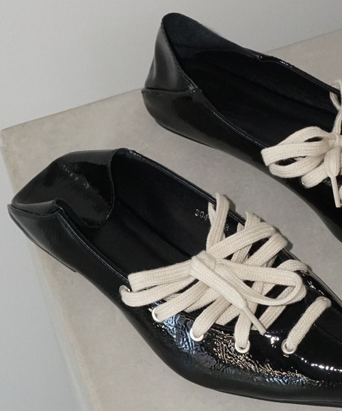 chuclla 2way レースアップ ポインテッドシューズ 2way レースアップ